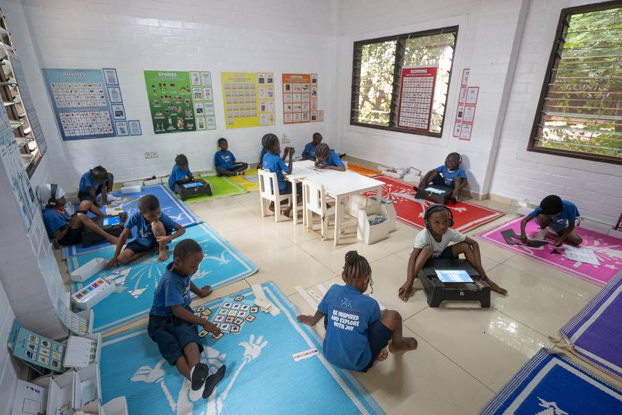 A Foundation Lab set up in the corner of a learning space